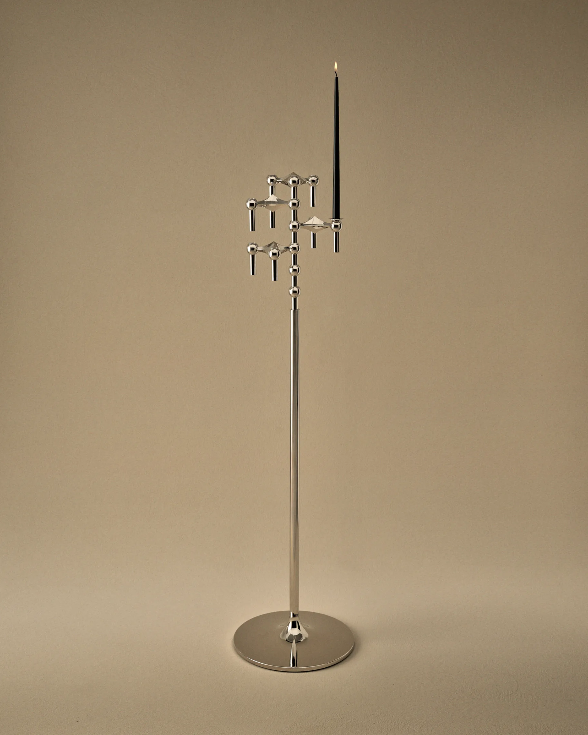 STOFF Nagel floor candle sticks 70 cm, Chrome STOFF Nagel
