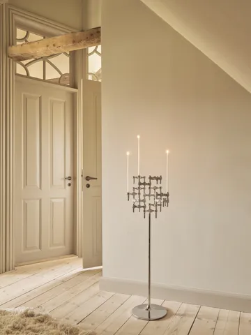 STOFF Nagel floor candle sticks 70 cm - Chrome - STOFF Nagel