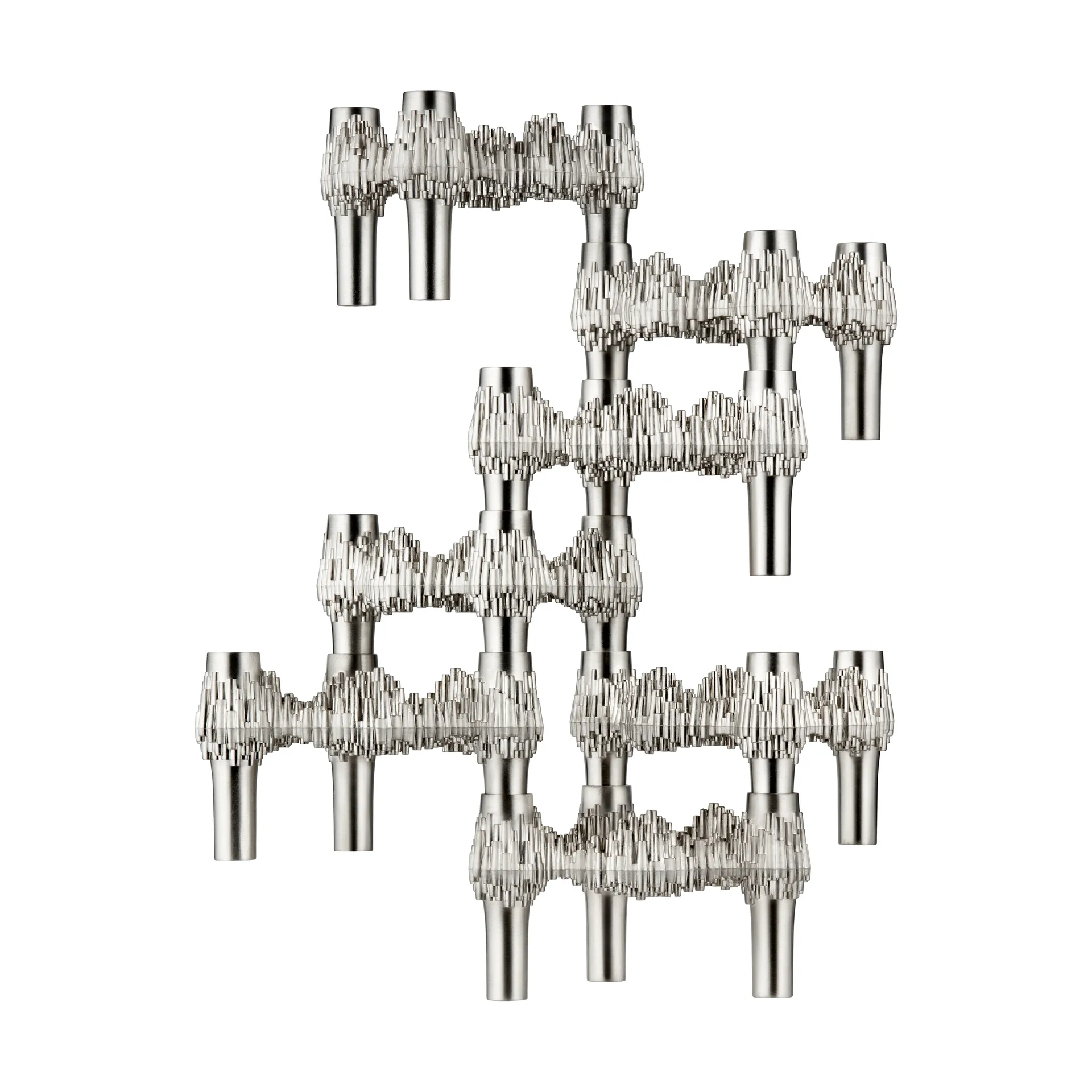 STOFF Nagel Quist candle holder, Brushed chrome STOFF Nagel