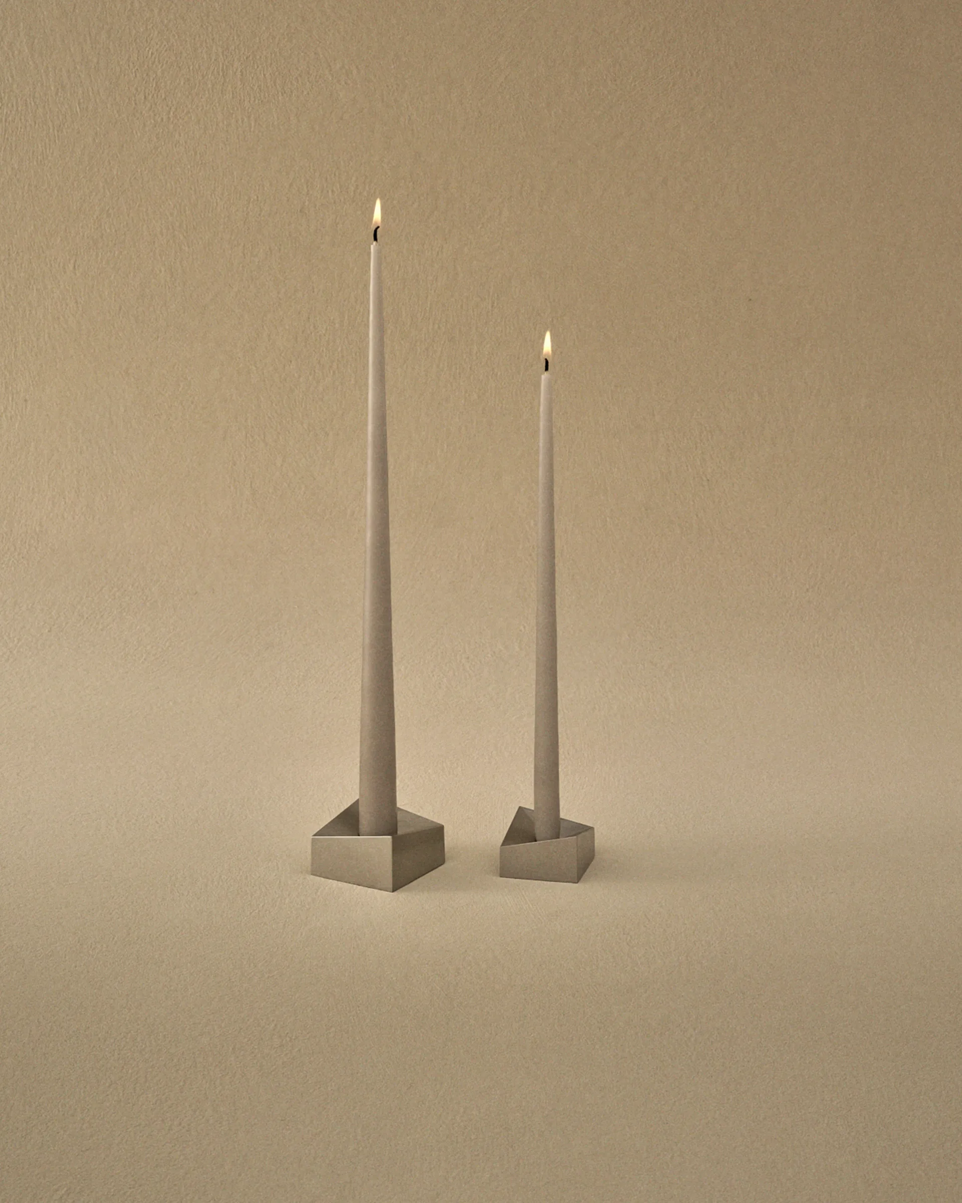 STOFF Nagel reflect candle holder large 3.2 cm, Brushed chrome STOFF Nagel