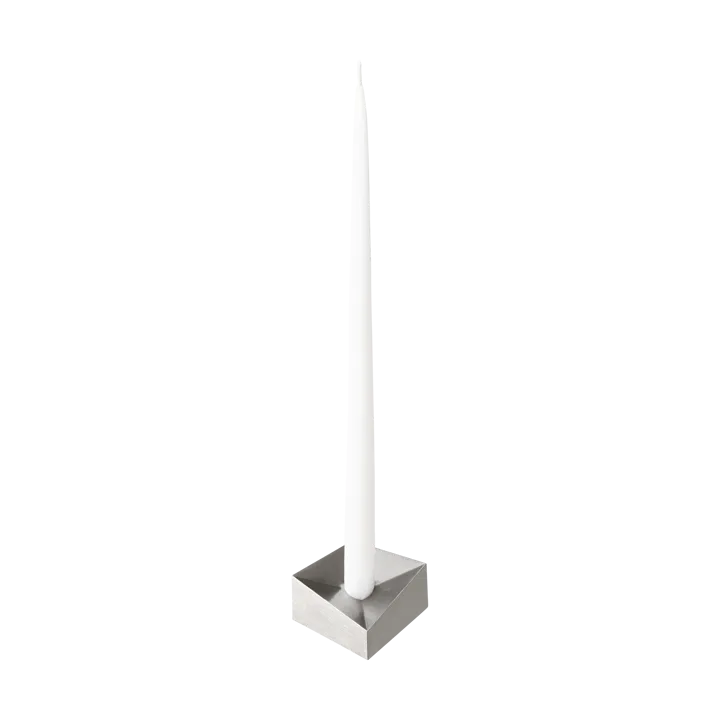 STOFF Nagel reflect candle holder small 2.7 cm - Brushed chrome - STOFF Nagel