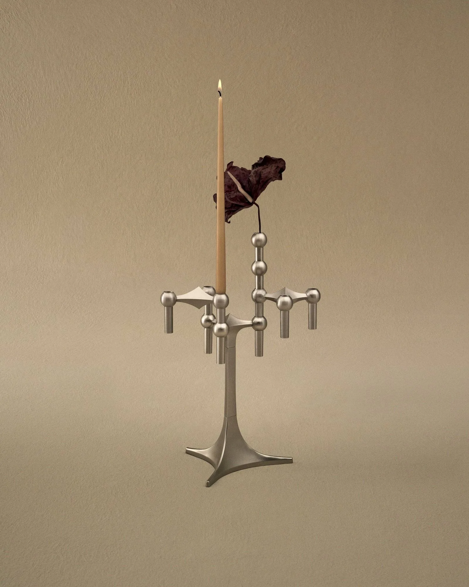 STOFF Nagel stand, Brushed chrome STOFF Nagel