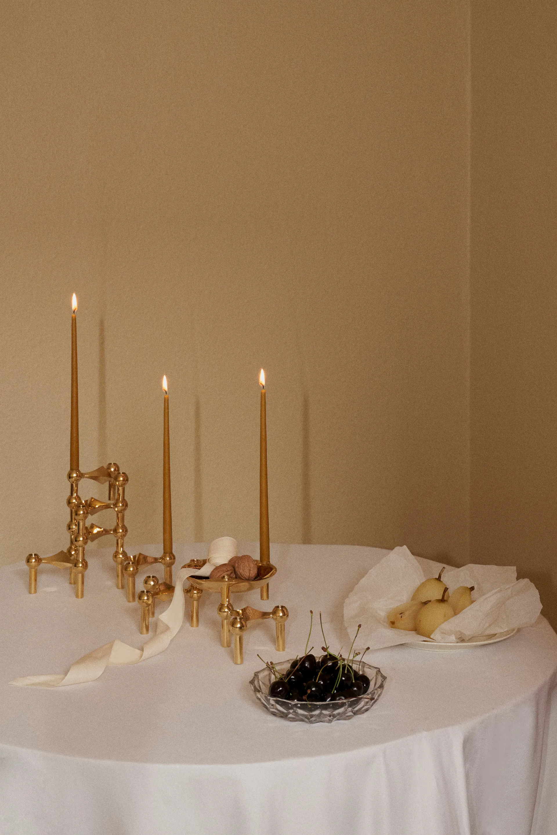 STOFF Nagel tapered candle by ester & erik 6-pack, amber STOFF Nagel