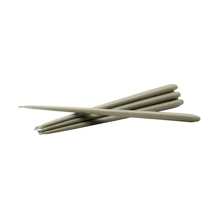 STOFF Nagel tapered candle by ester & erik 6-pack - Artichoke - STOFF Nagel