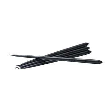 STOFF Nagel tapered candle by ester & erik 6-pack - black - STOFF Nagel