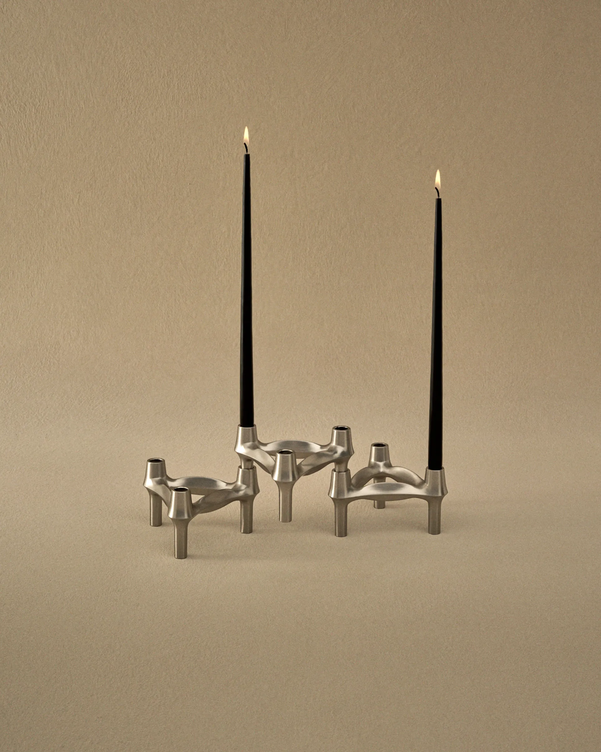 STOFF Nagel tapered candle by ester & erik 6-pack, black STOFF Nagel