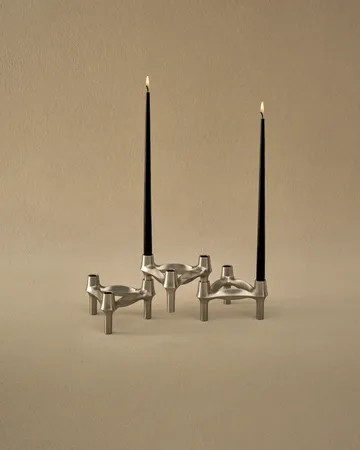 STOFF Nagel tapered candle by ester & erik 6-pack - black - STOFF Nagel