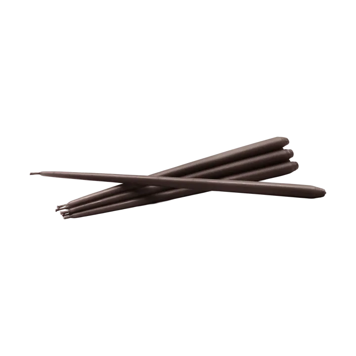 STOFF Nagel tapered candle by ester & erik 6-pack - Espresso - STOFF Nagel
