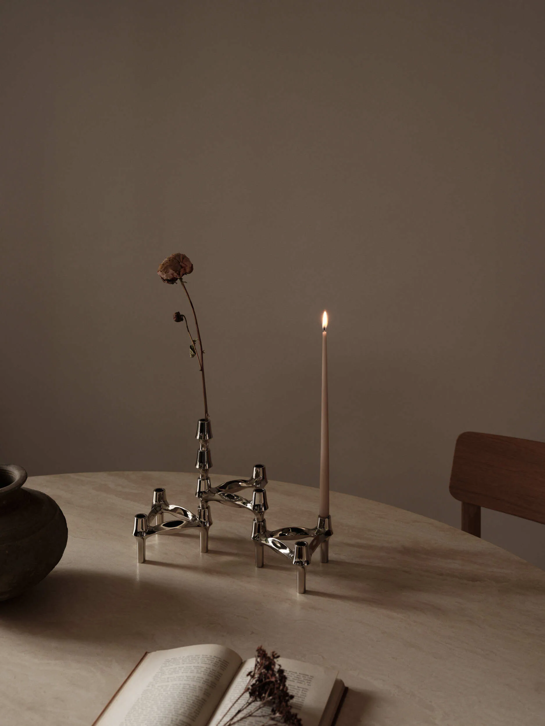 STOFF Nagel tapered candle by ester & erik 6-pack, Latte STOFF Nagel