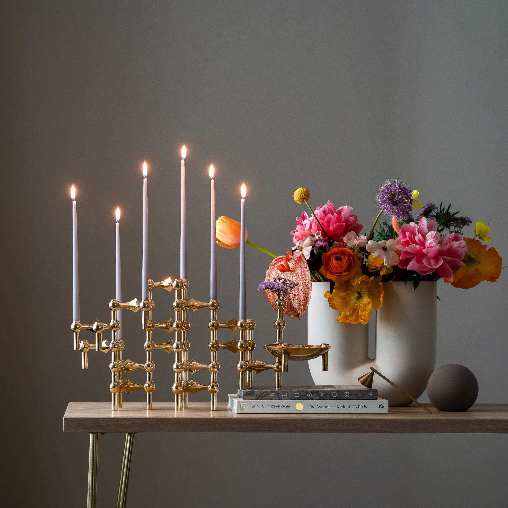 STOFF Nagel tapered candle by ester & erik 6-pack, Light lavender STOFF Nagel