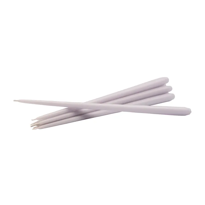 STOFF Nagel tapered candle by ester & erik 6-pack - Light lavender - STOFF Nagel