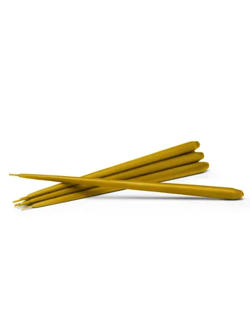 STOFF Nagel tapered candle by ester & erik 6-pack - Mustard - STOFF Nagel