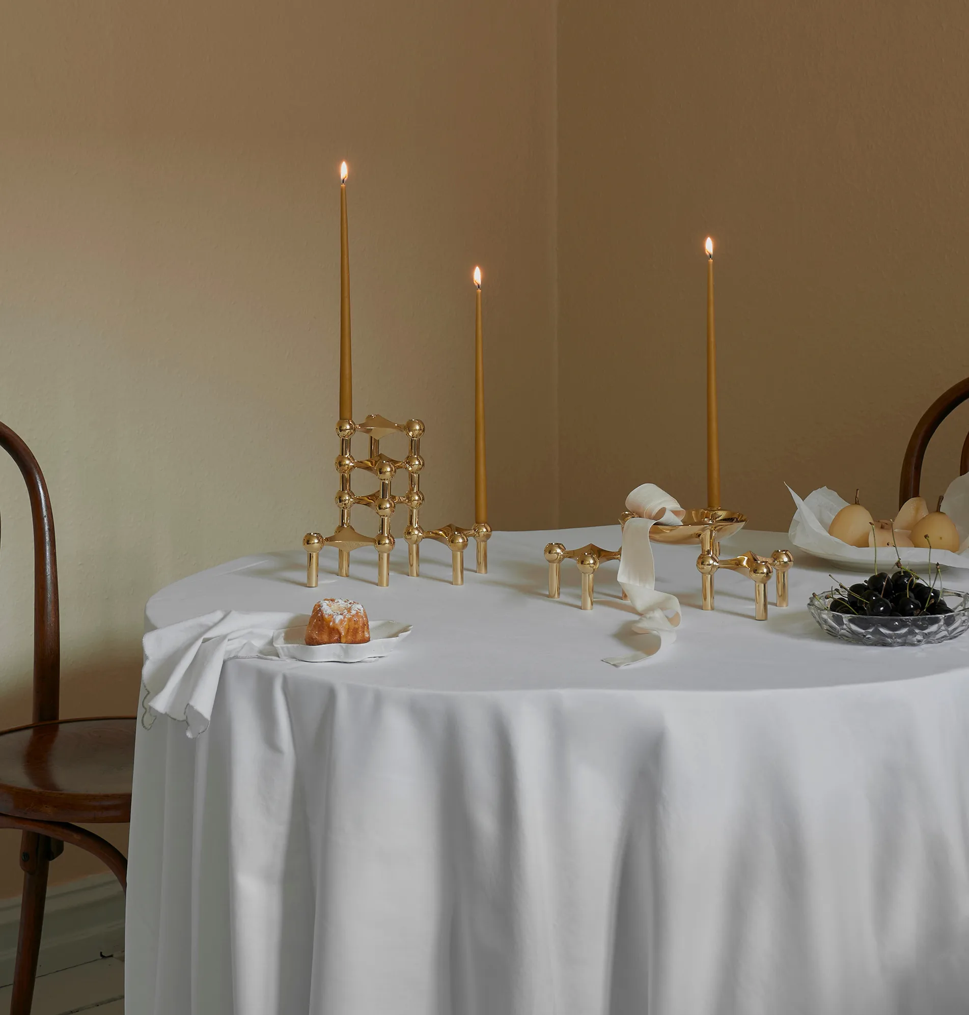 STOFF Nagel tapered candle by ester & erik 6-pack, Mustard STOFF Nagel