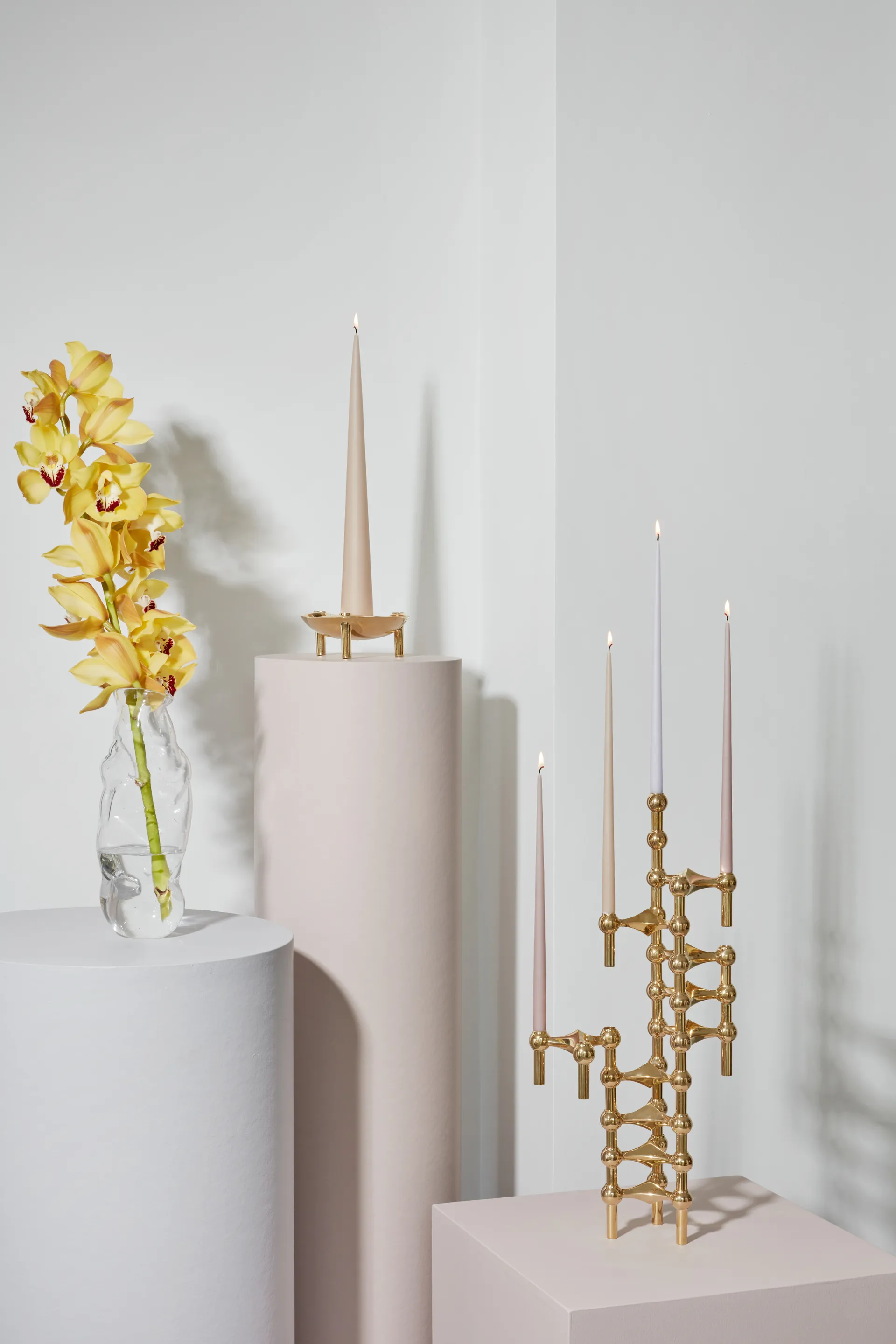 STOFF Nagel tapered candle by ester & erik 6-pack, Soft rose STOFF Nagel