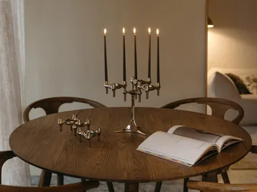 STOFF Nagel tapered candle by ester & erik 6-pack - Taupe - STOFF Nagel