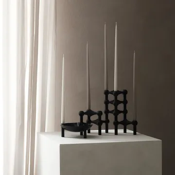 STOFF Nagel tapered candle by ester & erik 6-pack - Warm grey - STOFF Nagel