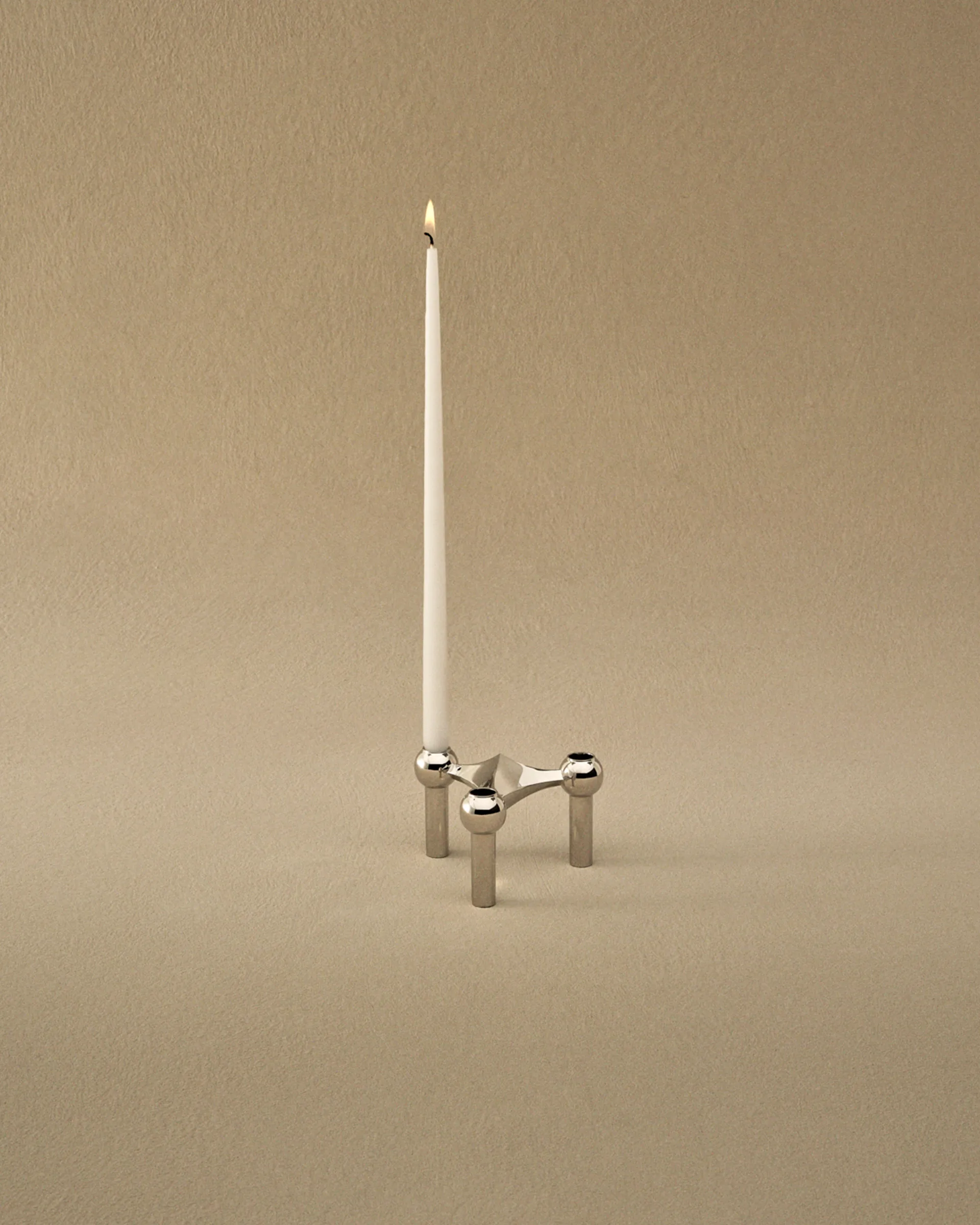 STOFF Nagel tapered candle by ester & erik 6-pack, White STOFF Nagel