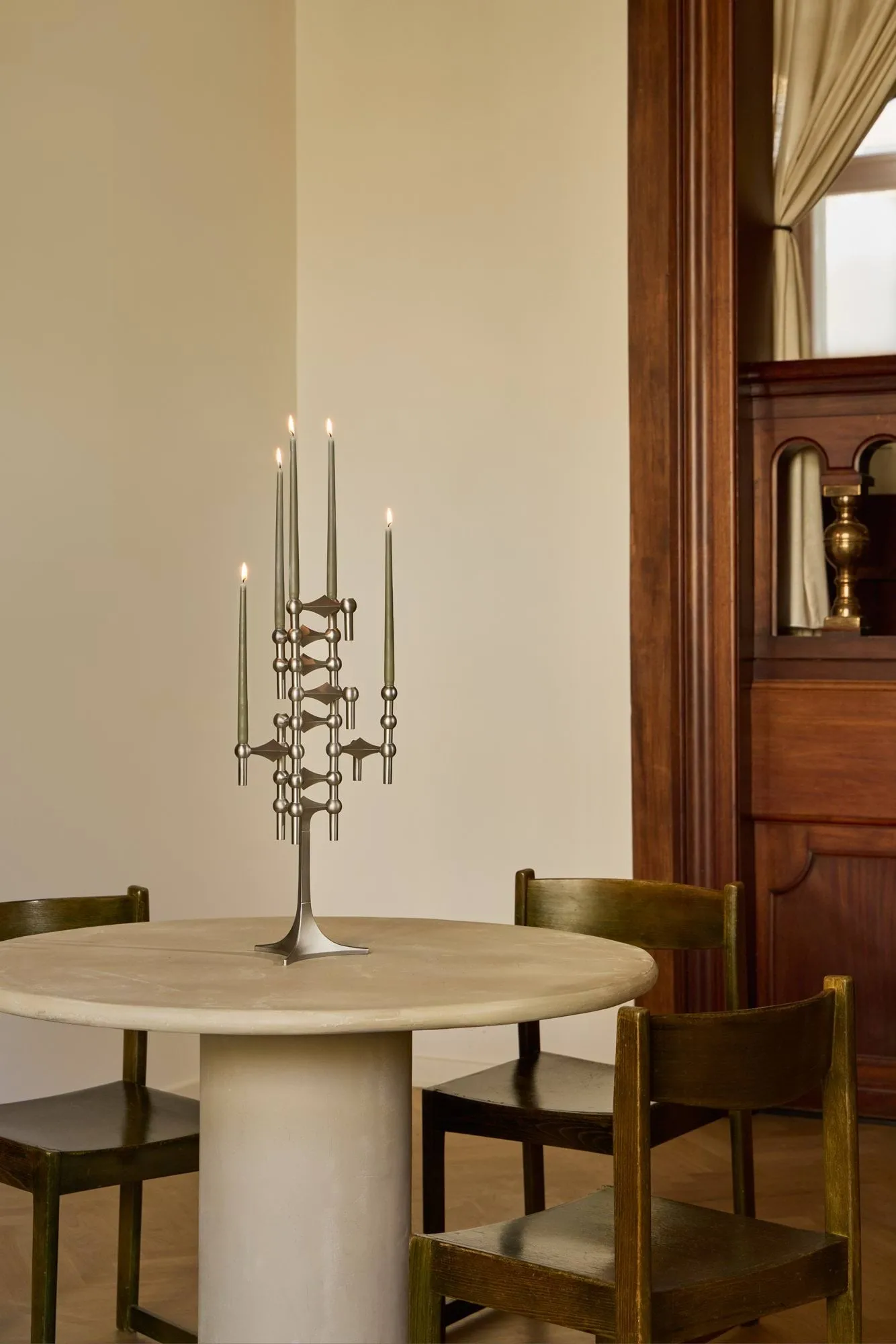 STOFF Nagel vase, Brushed chrome STOFF Nagel