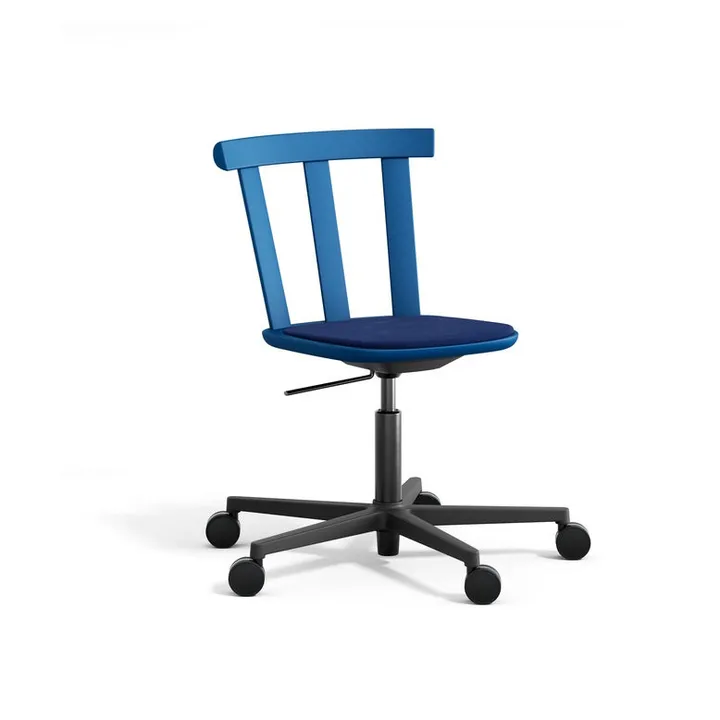 Alt chair swivel base upholstered seat birch - Hallingdal 65-754 blue-Baltic blue 28 - Stolab