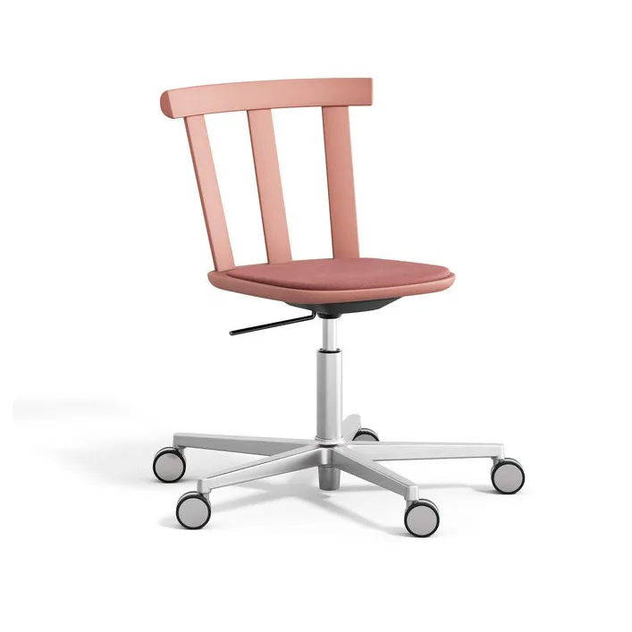 Alt chair swivel base upholstered seat birch, Vidar 4, 633 pink-mauve 27 Stolab