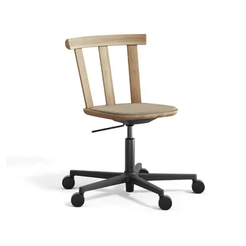 Alt chair swivel base upholstered seat oak - Hallingdal 65-220-natural oil - Stolab