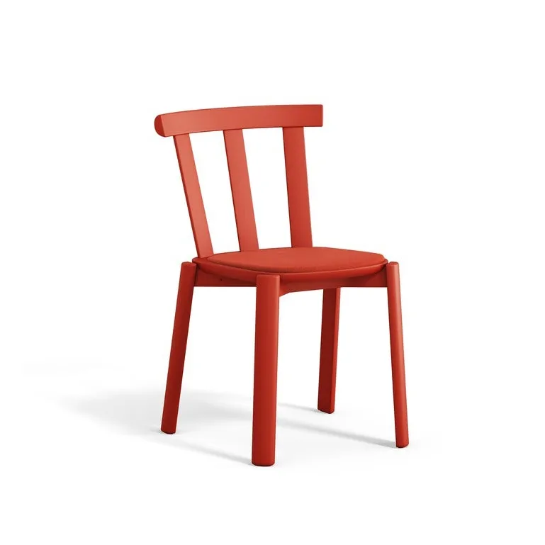 Alt chair upholstered seat birch, Vidar 4, 542 red-strawberry red 44 Stolab