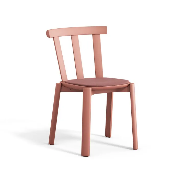 Alt chair upholstered seat birch - Vidar 4, 633 pink-mauve 27 - Stolab