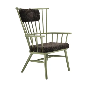Henriette armchair cushion&headrest Olive green-Espresso - Stolab