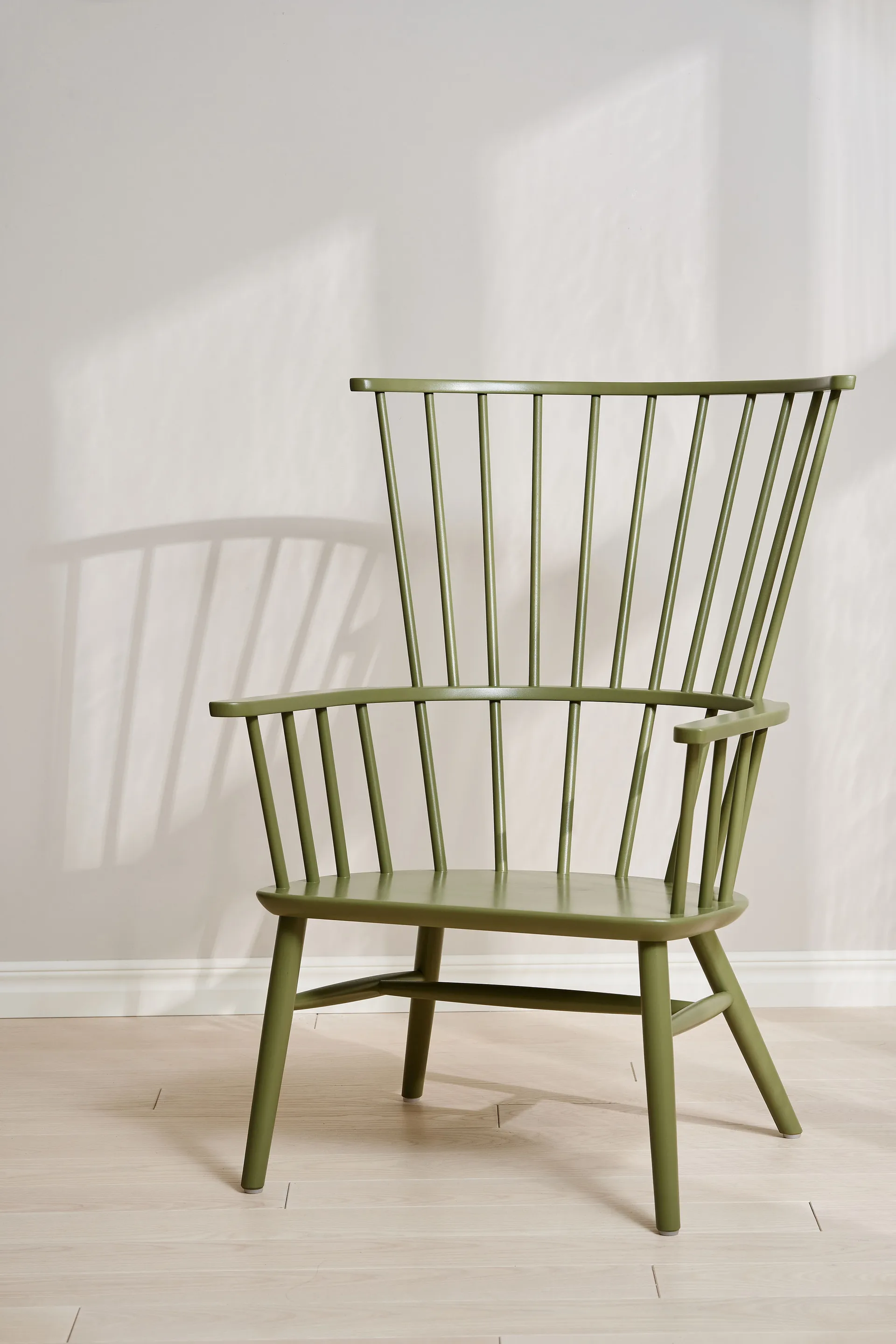 Henriette armchair cushion&headrest Olive green-Espresso,  Stolab