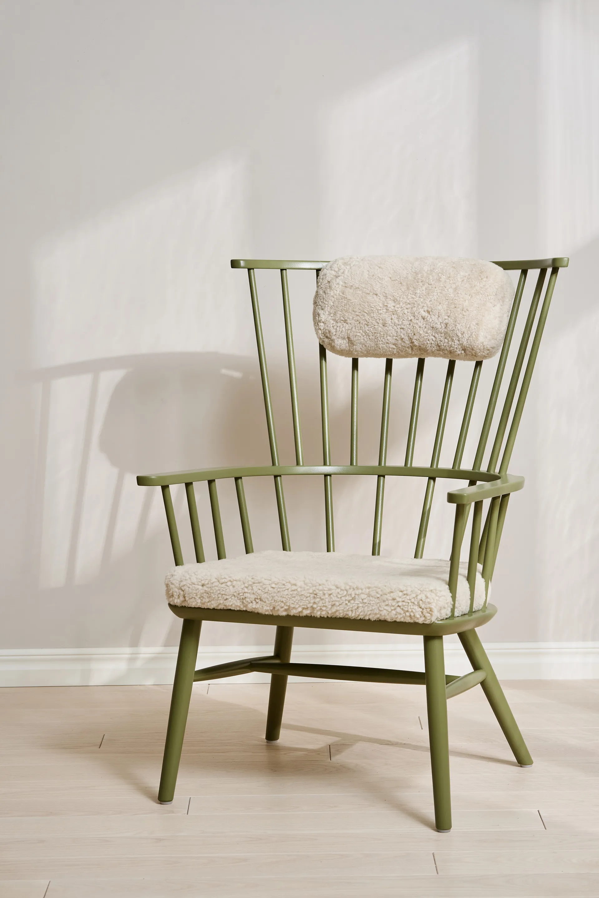Henriette armchair cushion&headrest Olive green-Moonlight Stolab