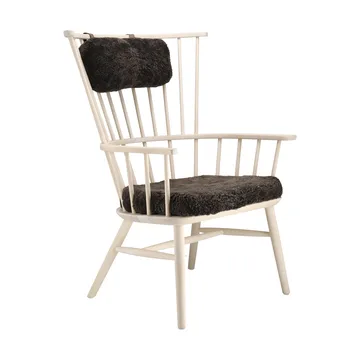 Henriette armchair cushion&headrest White oiled-Espresso - Stolab