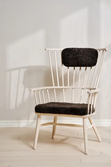 Henriette armchair cushion&headrest White oiled-Espresso - Stolab