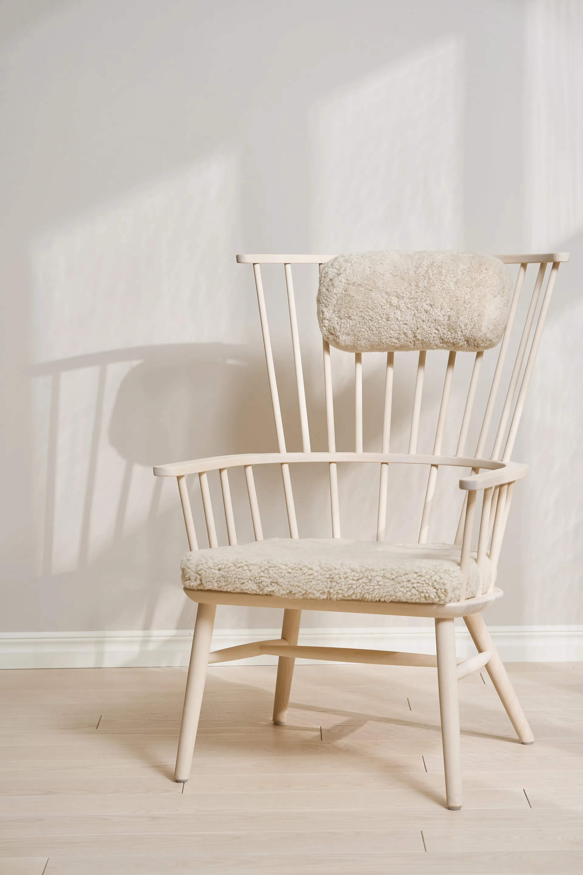 Henriette armchair cushion&headrest White-oiled-Moonlight,  Stolab
