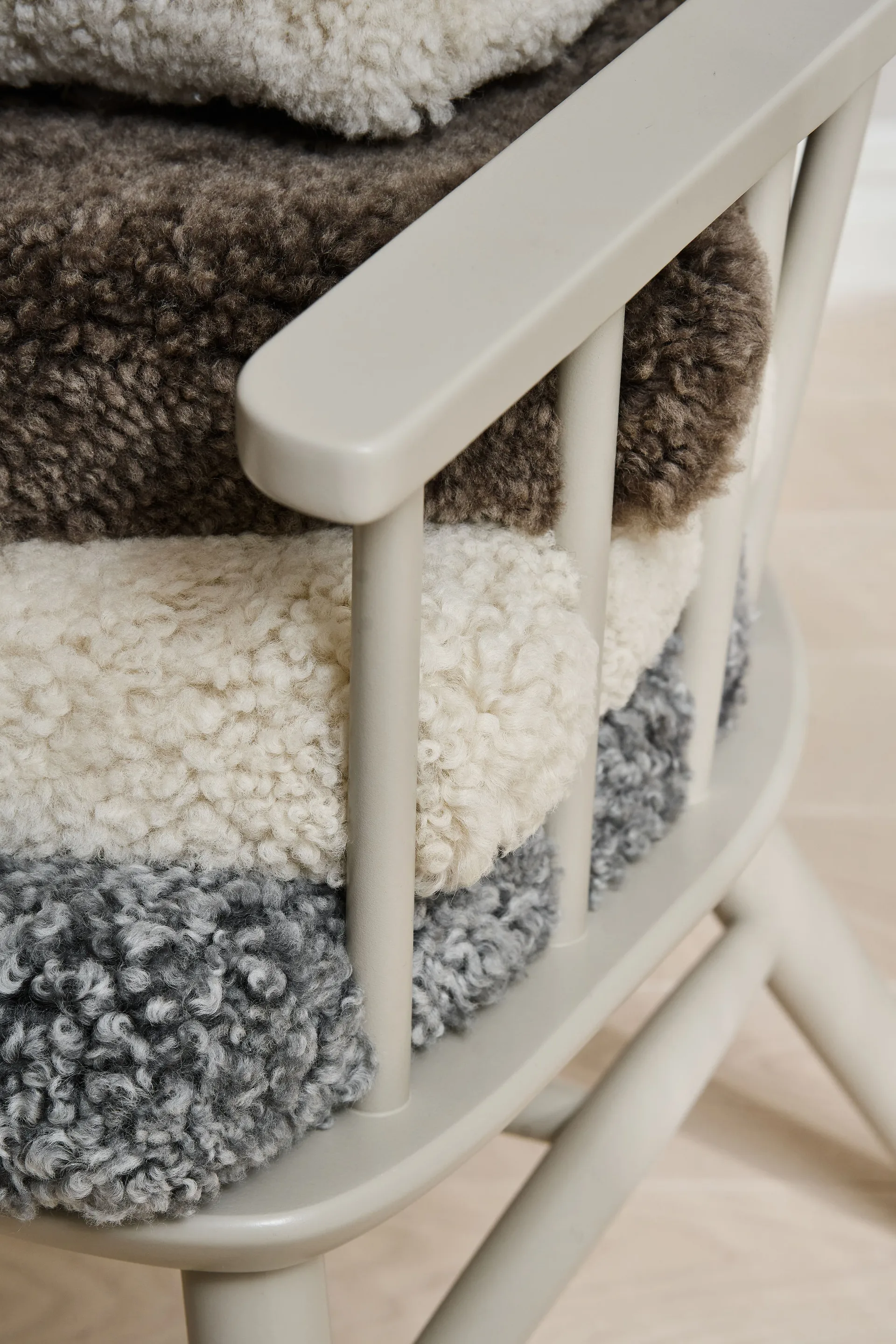 Henriette armchair cushion&headrest White-oiled-Moonlight,  Stolab