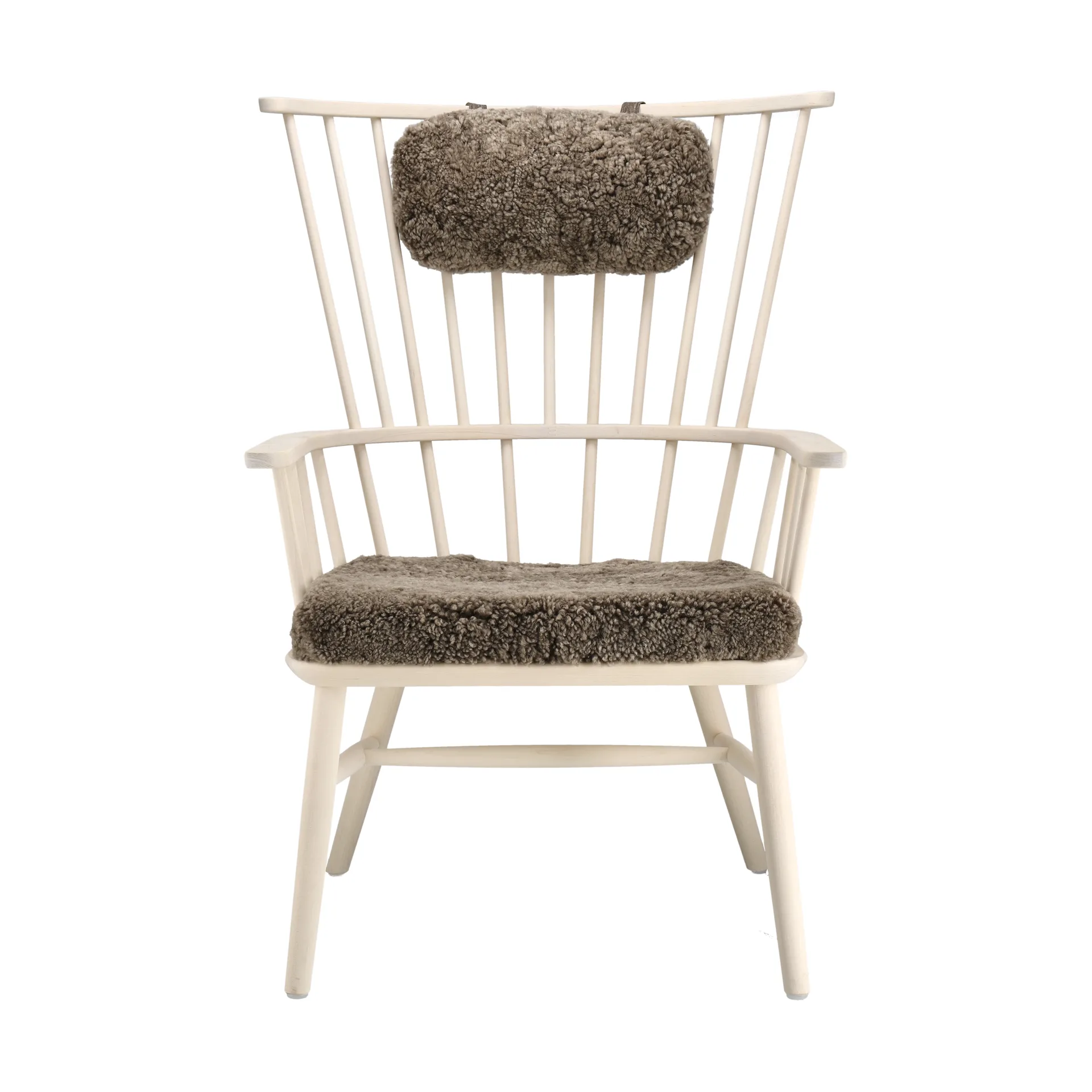 Henriette armchair cushion&headrest White oiled-Sahara,  Stolab