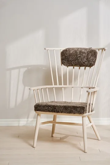 Henriette armchair cushion&headrest White oiled-Sahara - Stolab