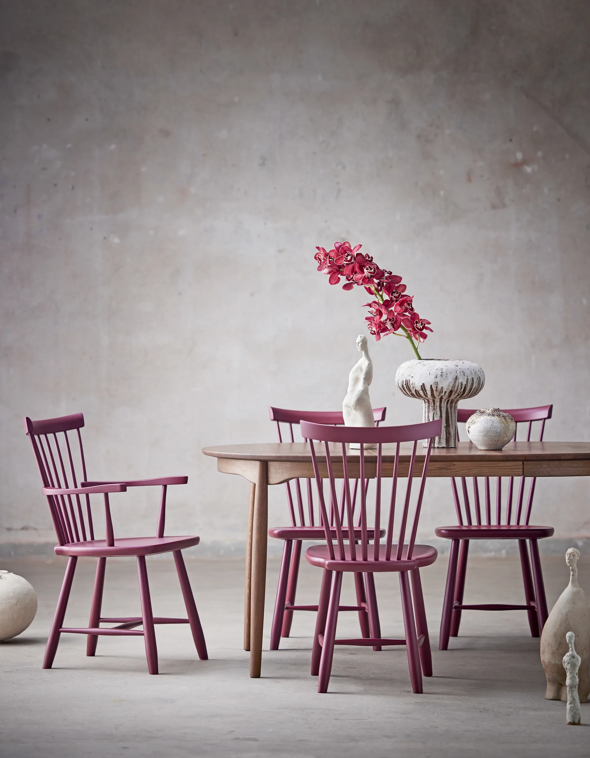 Lilla Åland armchair, Lingon 19 (beech) Stolab