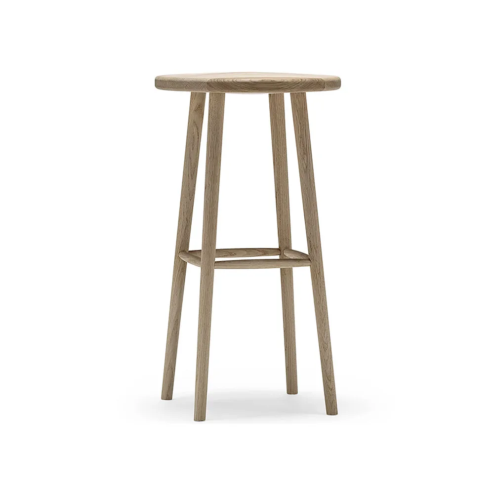 Miss Button bar stool, Oak white oiled. high Stolab