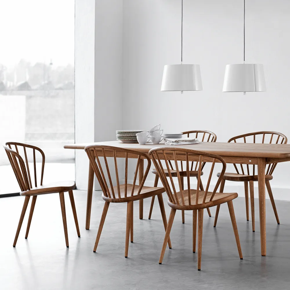 Miss Holly dining table. 175x100 cm, Birch natural oil, 1 extension piece Stolab