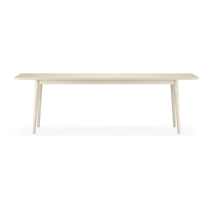 Miss Holly dining table 235x100 cm - Birch white oiled, 2 extension pieces - Stolab