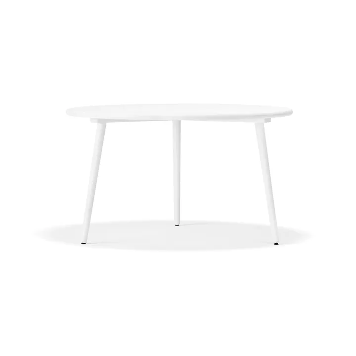 Miss Tailor dining table round Ø130 cm - White 21 täckande. fixed disk - Stolab