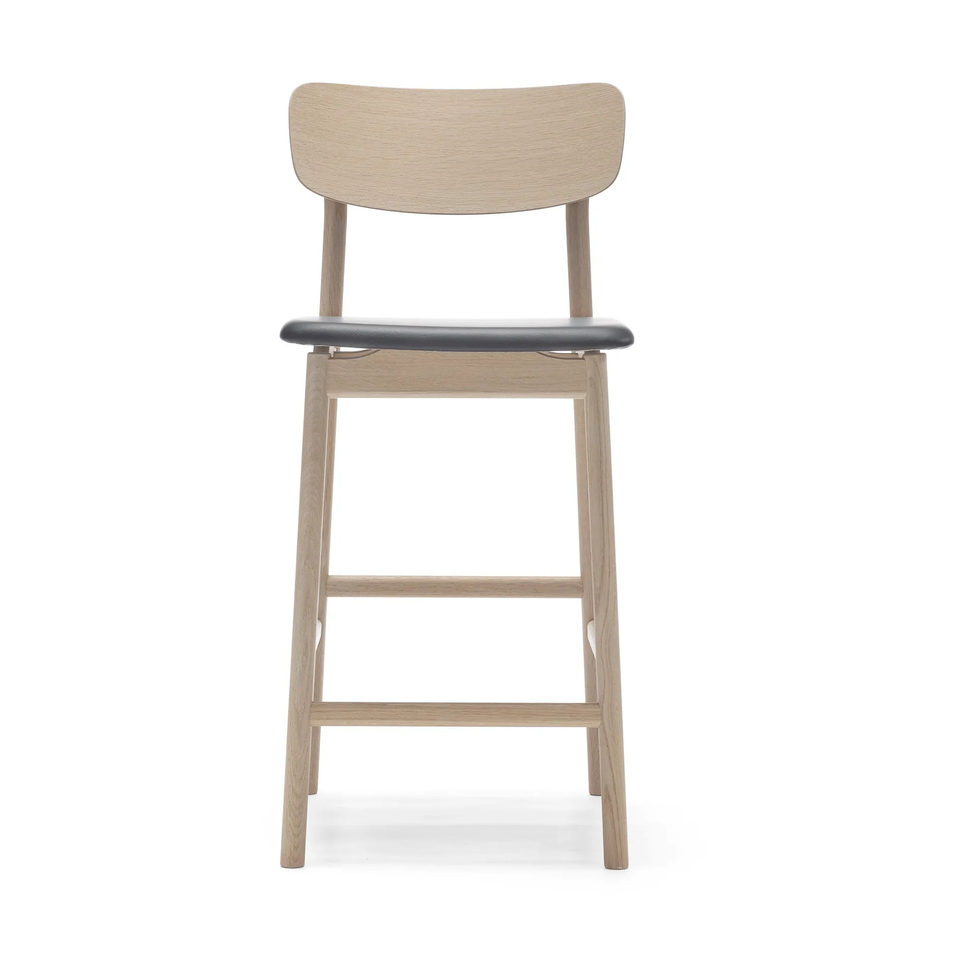 Prima Vista bar stool, Elmosoft black and white oil oak stand Stolab