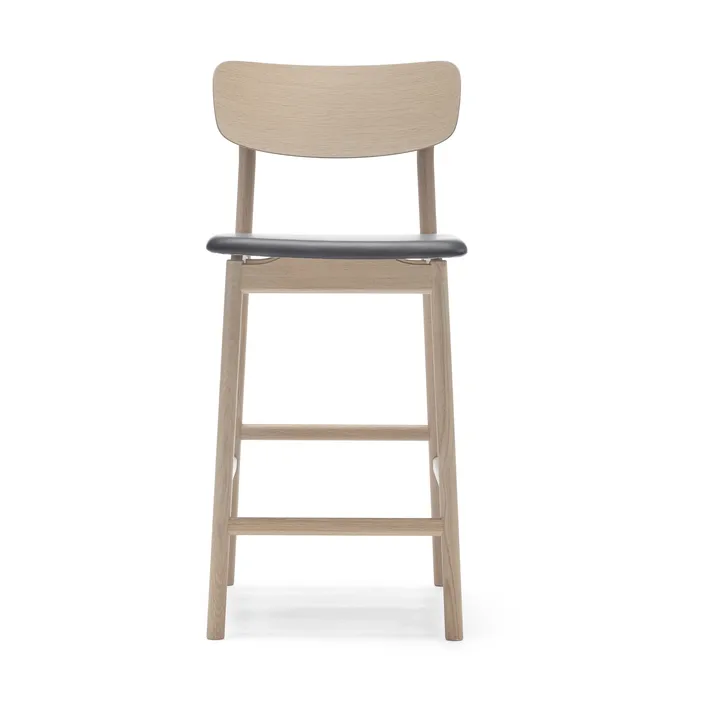 Prima Vista bar stool - Elmosoft black and white oil oak stand - Stolab