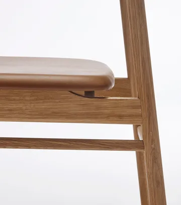 Prima Vista chair oiled oak - Leather Elmosoft 43807 cognac - Stolab