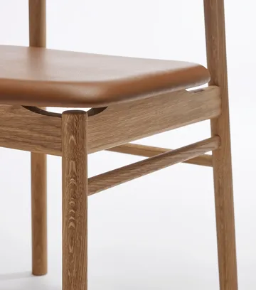 Prima Vista chair oiled oak - Leather Elmosoft 43807 cognac - Stolab