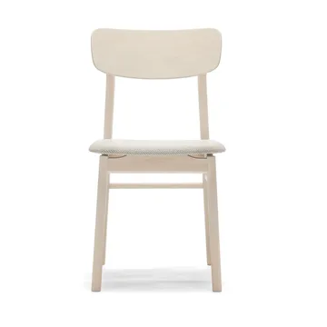 Prima Vista chair white-oiled birch - Textile Atto Driftwood V3576/01 grey - Stolab