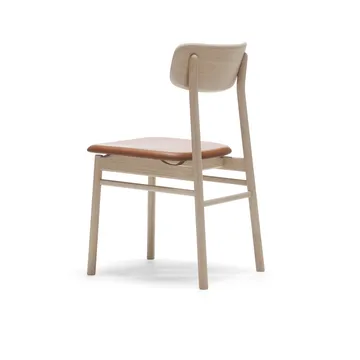 Prima Vista chair white-oiled oak - Leather Elmosoft 43807 cognac - Stolab
