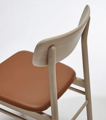 Prima Vista chair white-oiled oak - Leather Elmosoft 43807 cognac - Stolab