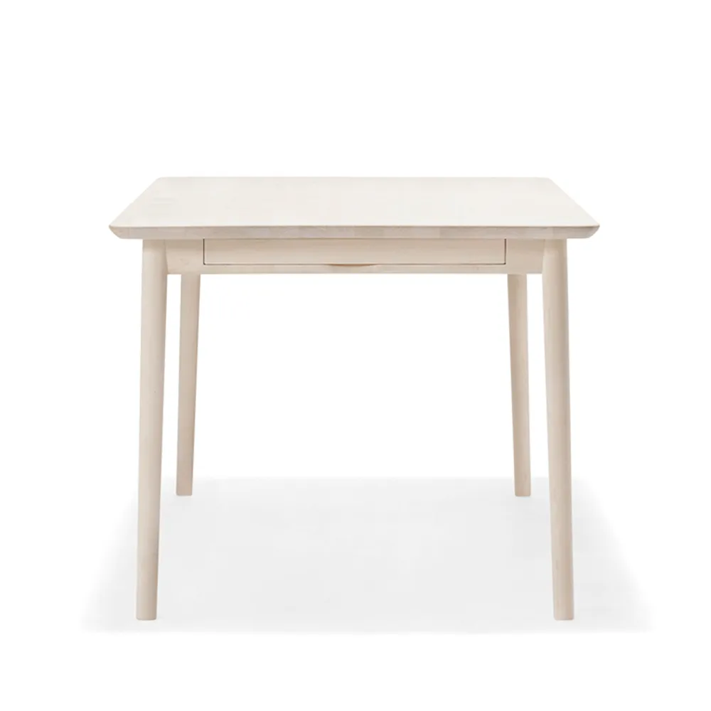 Prima Vista dining table, Birch light matt lacquer. 120cm. 1 insert Stolab