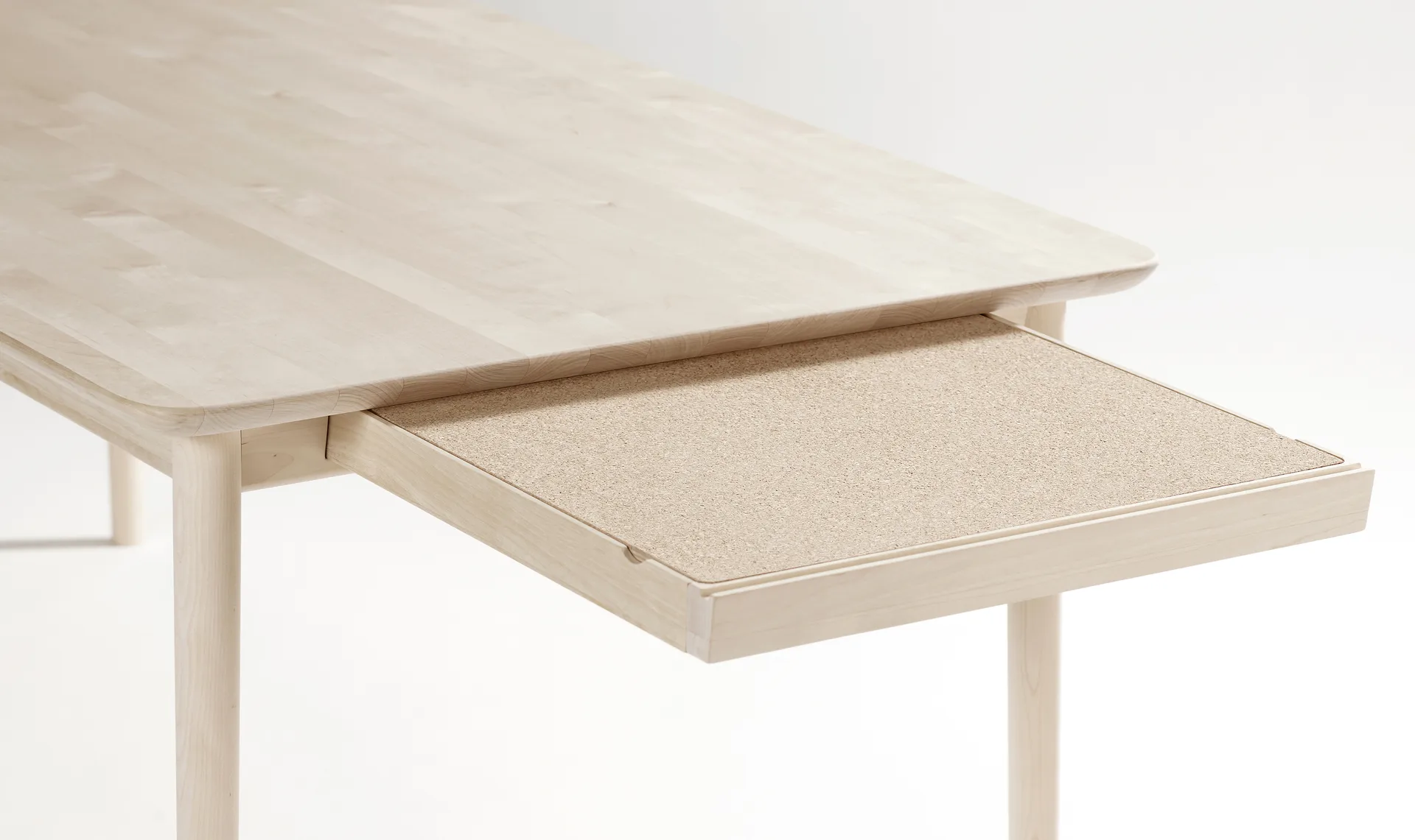 Prima Vista dining table, Birch white oiled 120x90 cm white oiled + 1 extension piece Stolab